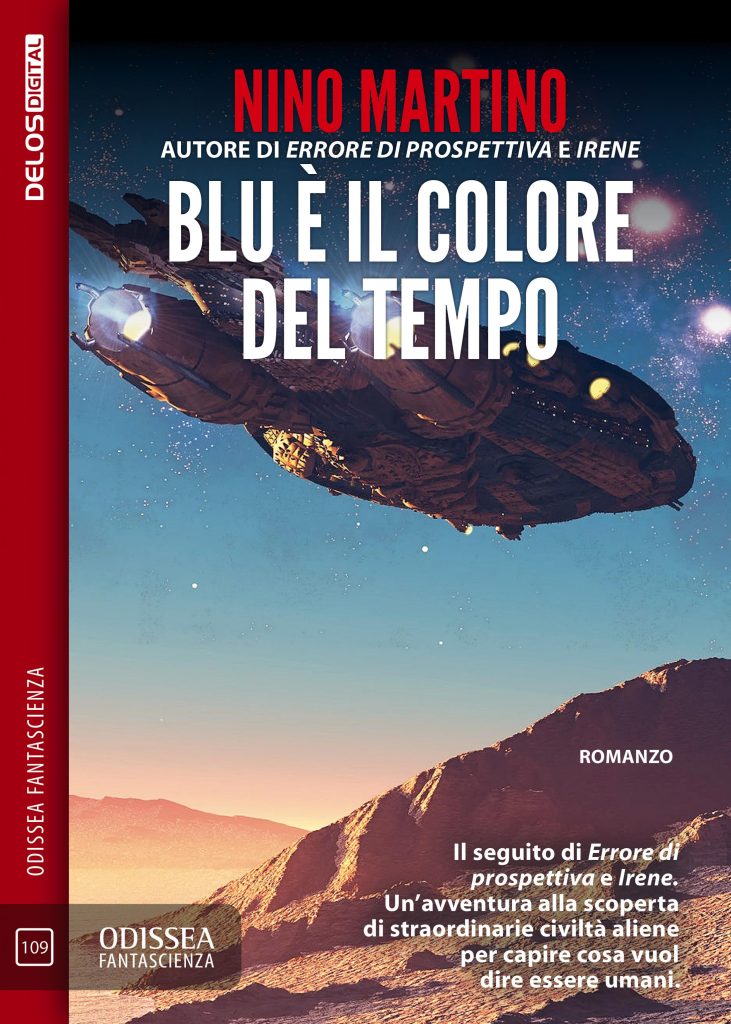 copertina del romanzo "Blu è il oclore del tempo" di Nino Martino