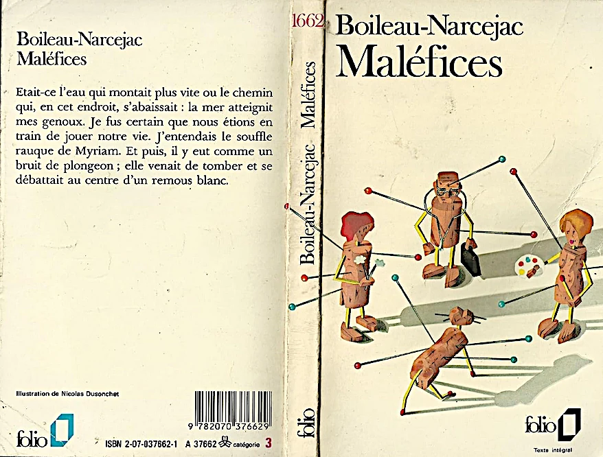 immagine della copertina del romanzo di Boileau Narcejac "Maléfices, edizioni Folio