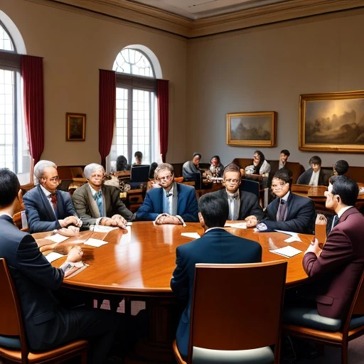 Un gruppo di persone attorno a un tavolo fa il punto della situazione